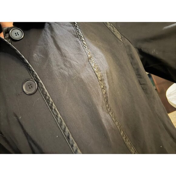 LONG TRENCH COAT - NUAGE - Black - Picture 2 of 6